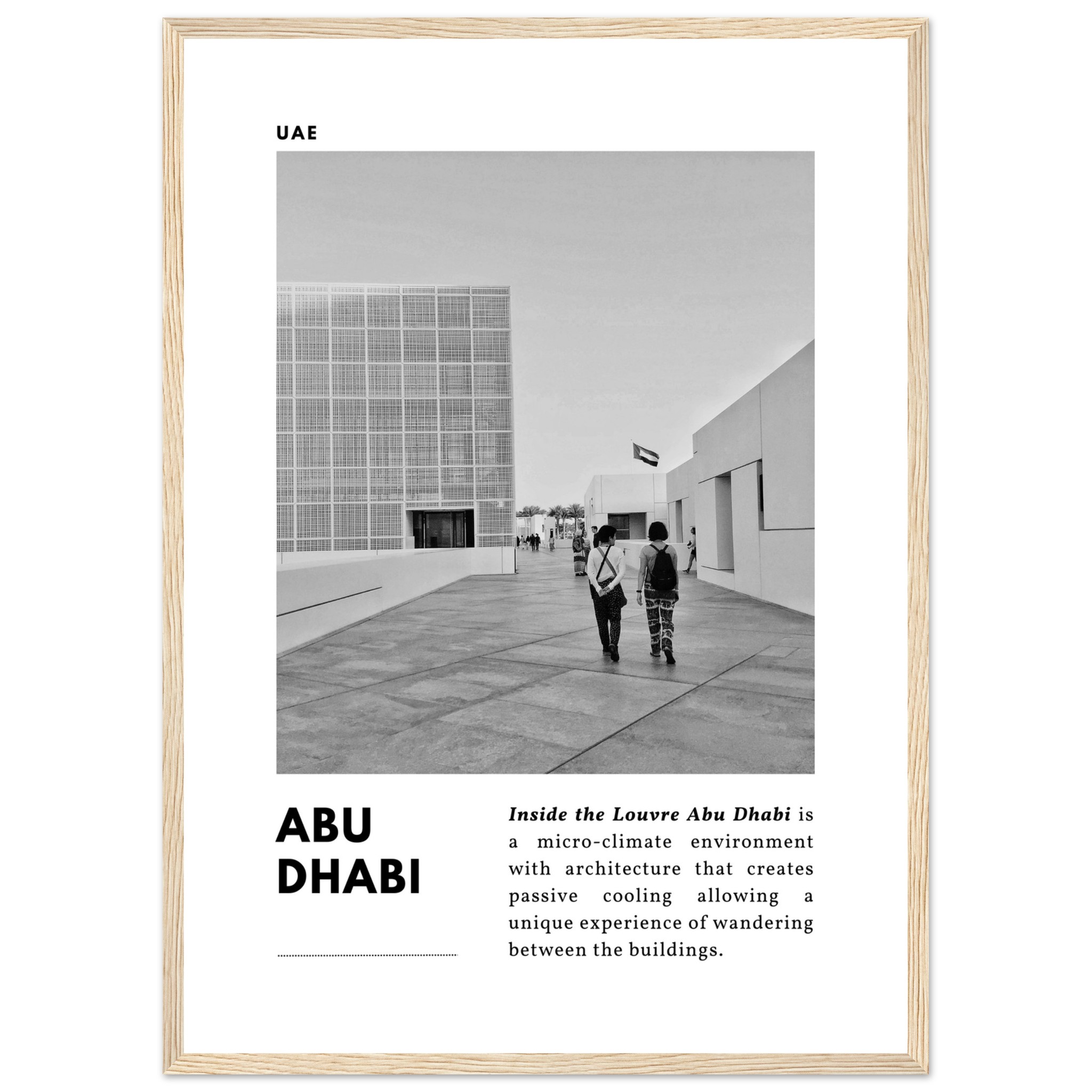 Abu Dhabi Black & White Travel Print