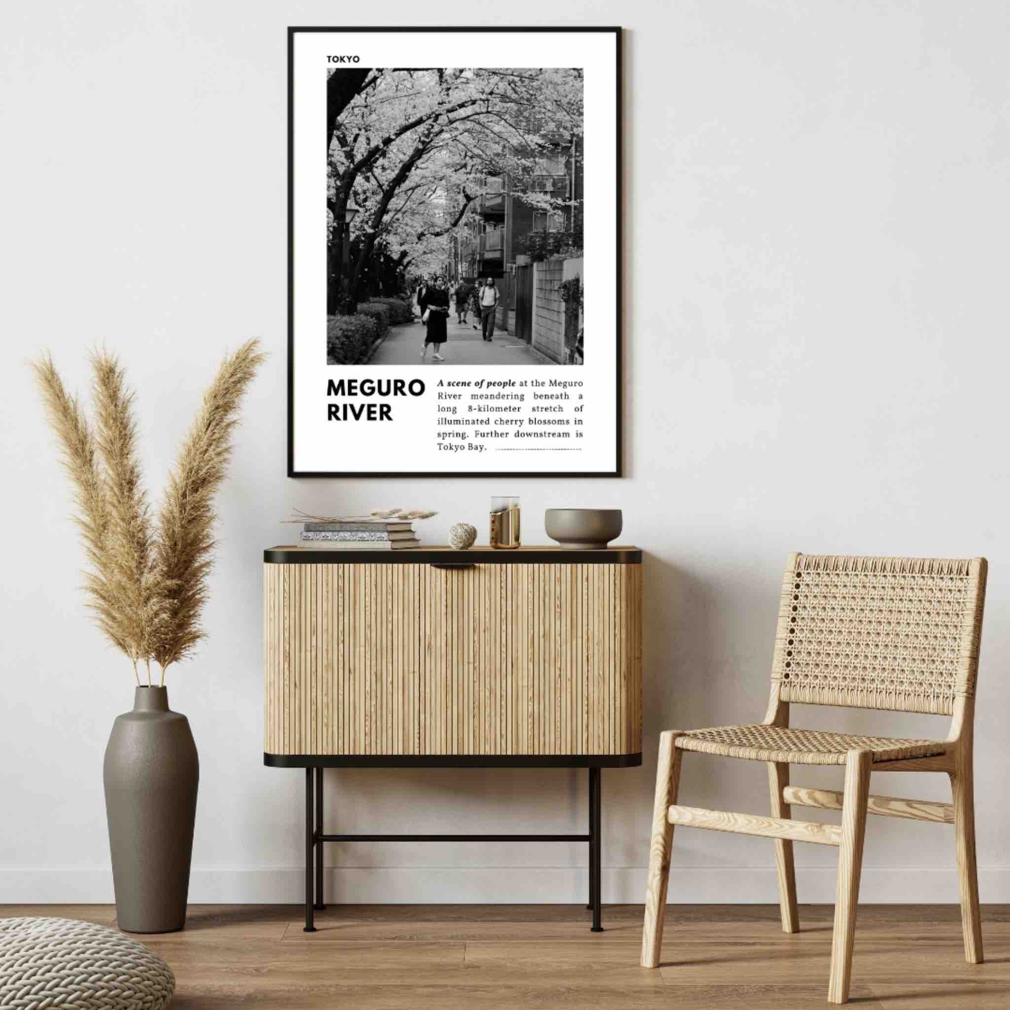 Tokyo Black and white framed travel print