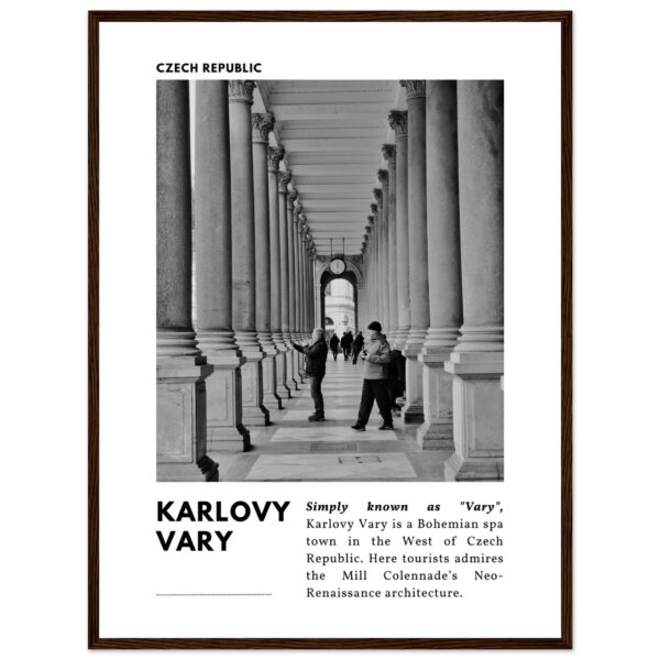 Karlovy Vary Black & White Travel Print