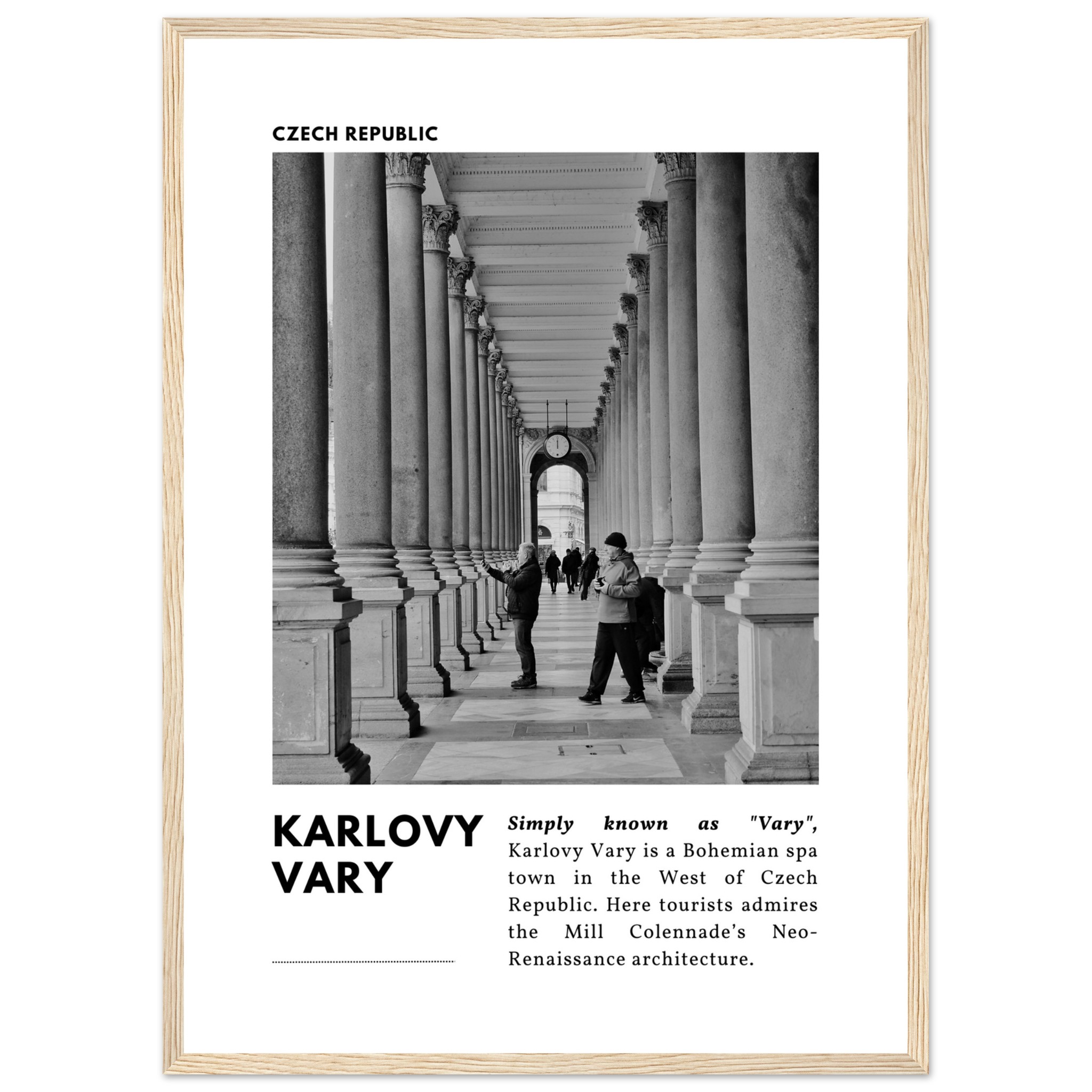 Karlovy Vary Black & White Travel Print